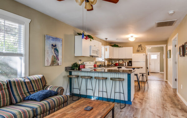 The Cottage Living Room and Kitchen